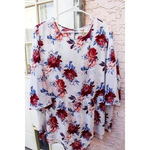 Floral Peplum Top